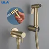 ULA Gold Handheld Bidet Sprayer Set Stainless Steel Toilet Faucet Bathroom Shower Head Hygienic Shower Self Cleaning 2
