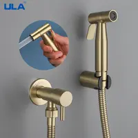 ULA Gold Handheld Bidet Sprayer Set Stainless Steel Toilet Faucet Bathroom Shower Head Hygienic Shower Self Cleaning 2