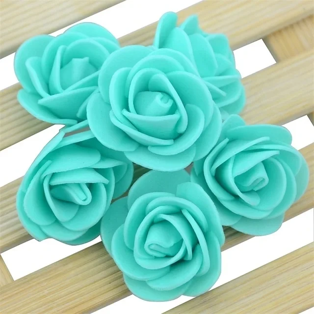 thumbnail image 1 of Aproximadamente 480-500 piezas/3 cm, minicabezas de rosas artificiales de espuma de PE, flores hechas a mano para bricolaje, decoración para fiestas, bodas y el hogar, 1 of 5