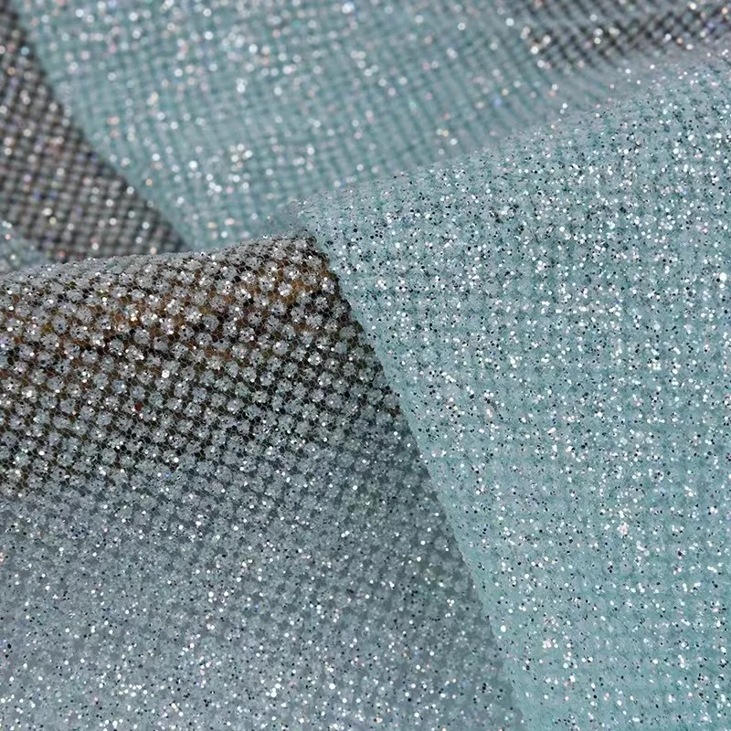 Luxury Glitter Tulle Fabric Bride Gown Magic Metallic DIY Dress Stage Wedding Decoration Party Dancewear Dress Cloths