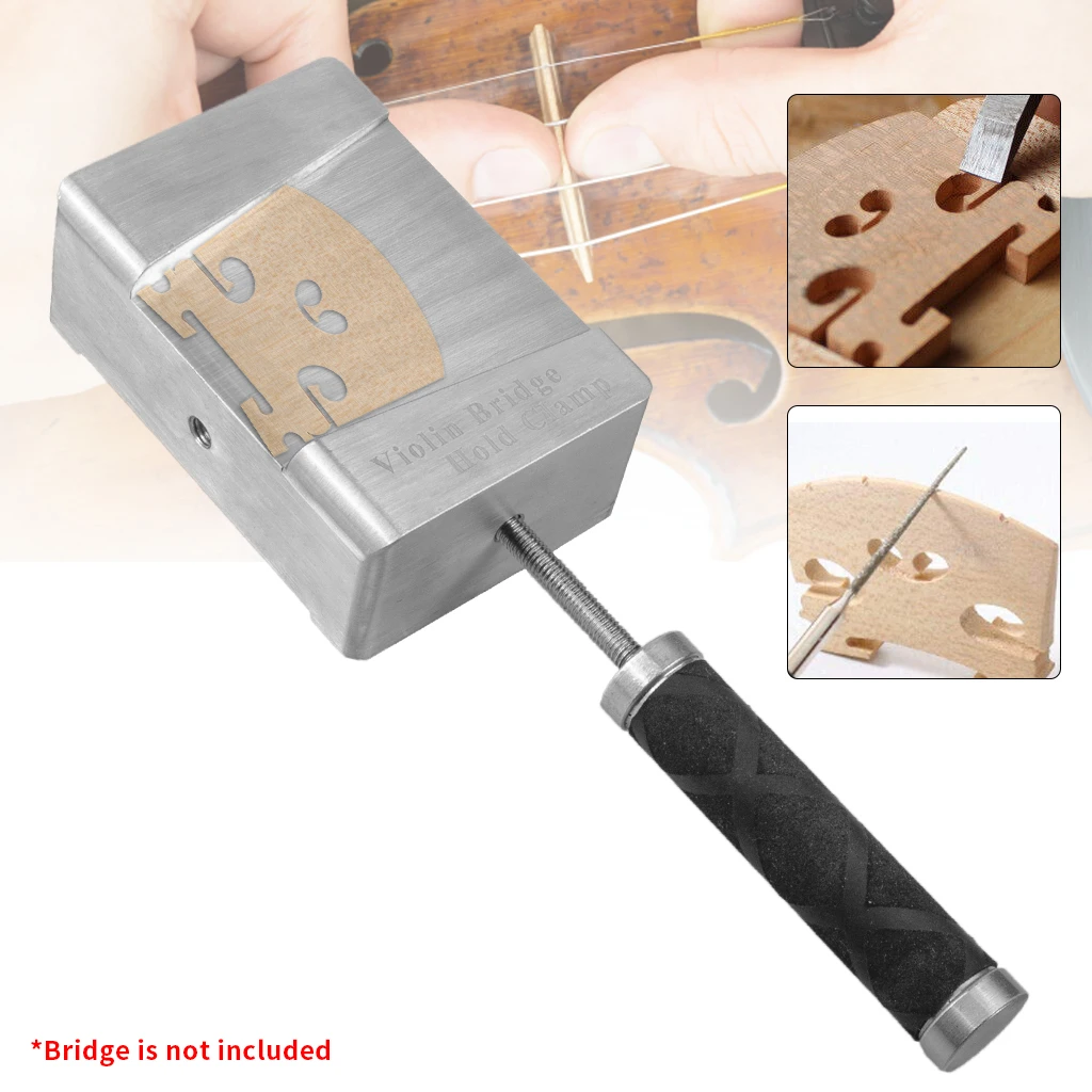 Violino Fiddle Bridge Holder Alluminum Alloy Violin Luthier Tools Clamp