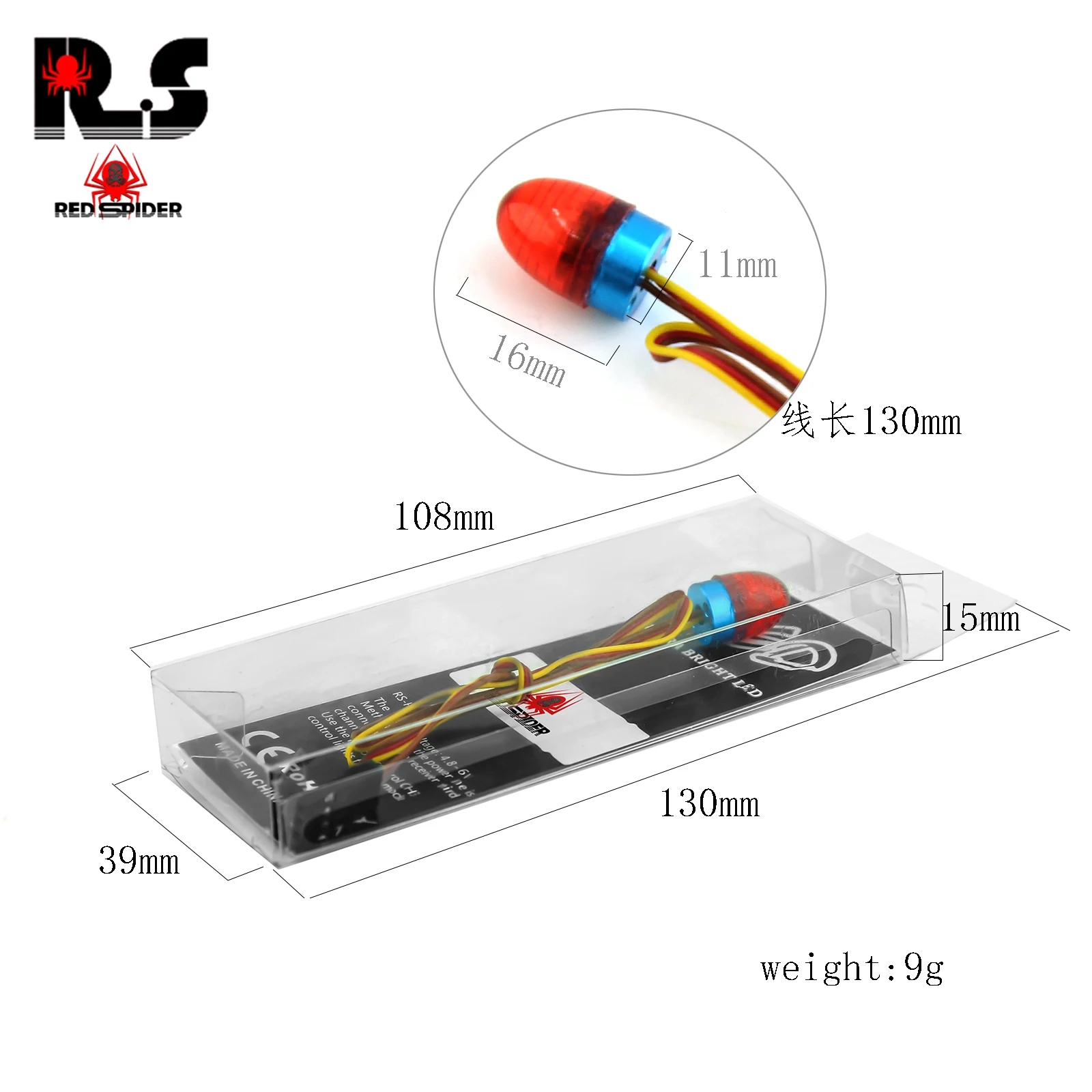 Feu LED RC pour Tank Robot - Stroboscope Clignotant 4.8-6V