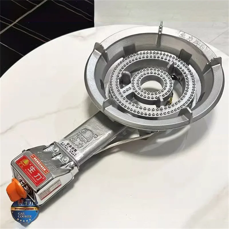Commercial Low Pressure Liquefied Gas Stove Restaurant Gas Stove Single Burner Fast Cooking Cooktop with Electronic Ignition