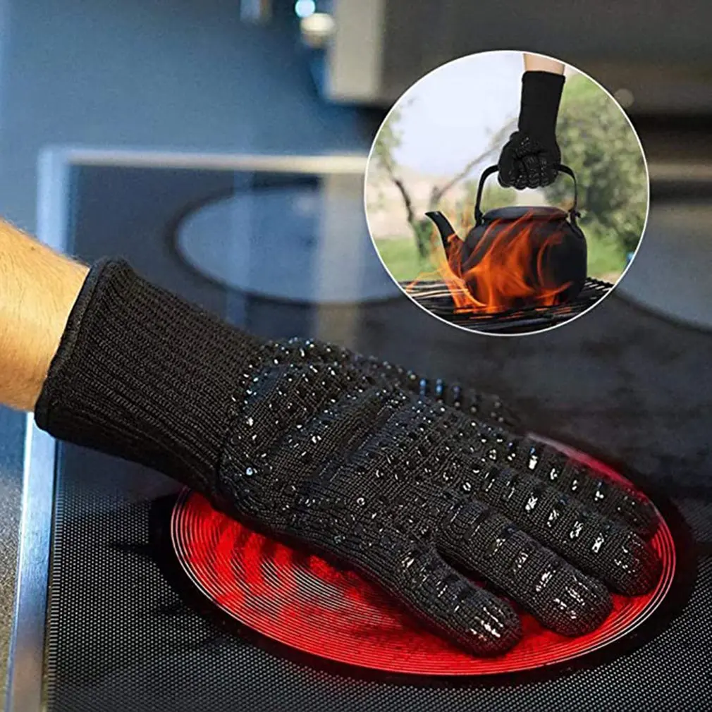 BBQ Anti Scald Silicone Heat-Resistant Glove Kitchen Microwave