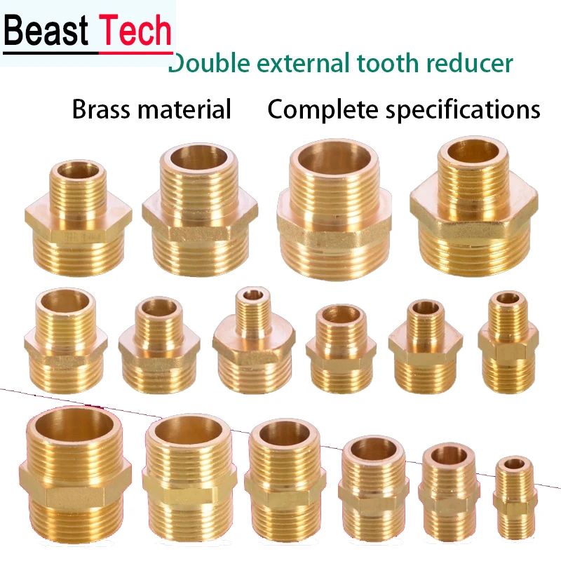 

1/8 IN 1/4 IN 3/8 IN 1/2 IN 3/4IN 1 inch Thread outer wire teeth adapter reducer double outer wire directly 2pcs