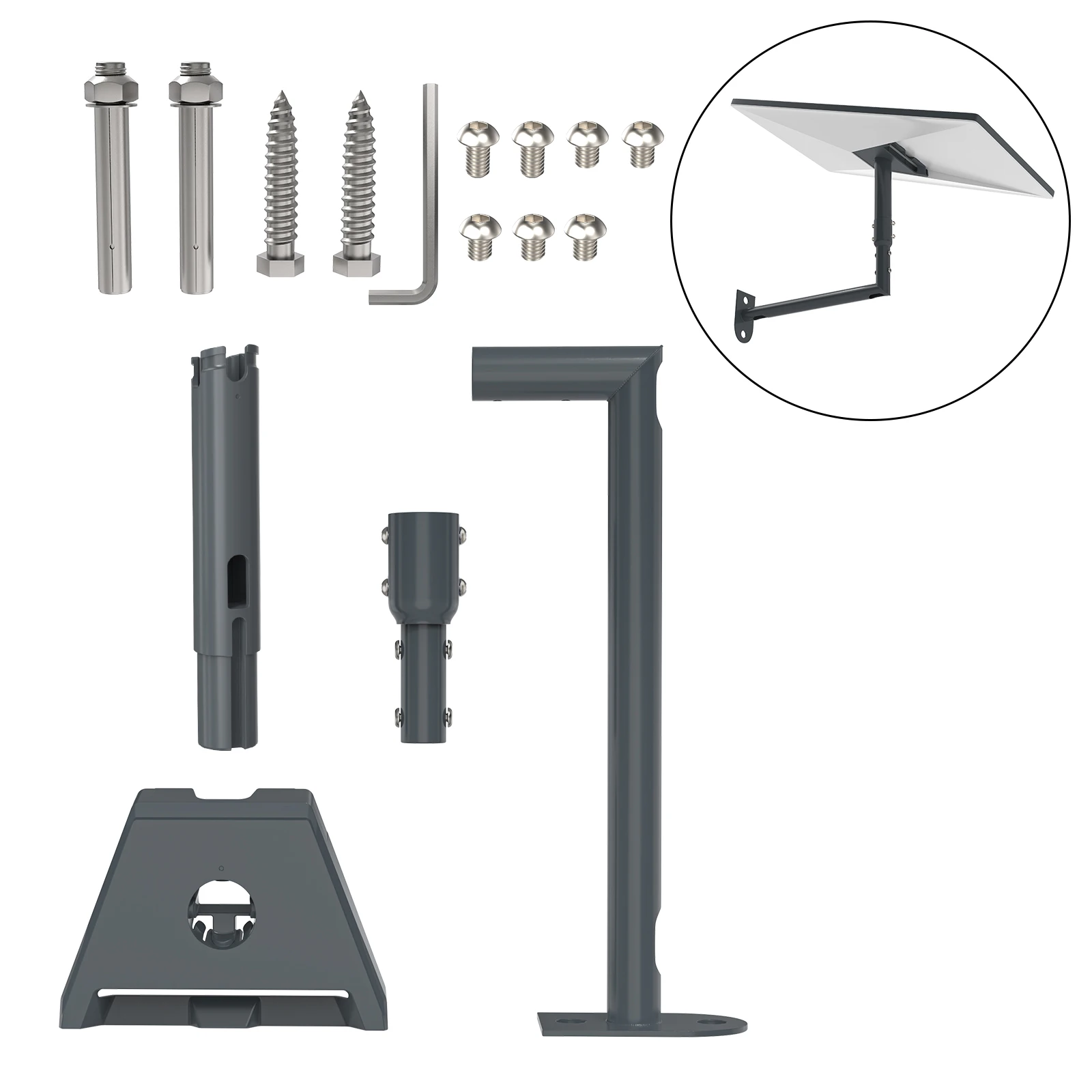 Starlink Gen 3 Mount, Starlink Gen 3 Heavy Duty Pivot Roof Mount Kit Starlink Pivot Mount Compatible With Starlink Gen3 V3 Standard Dish Starlink Roof Mount With Starlink Gen 3 Pipe Adapter