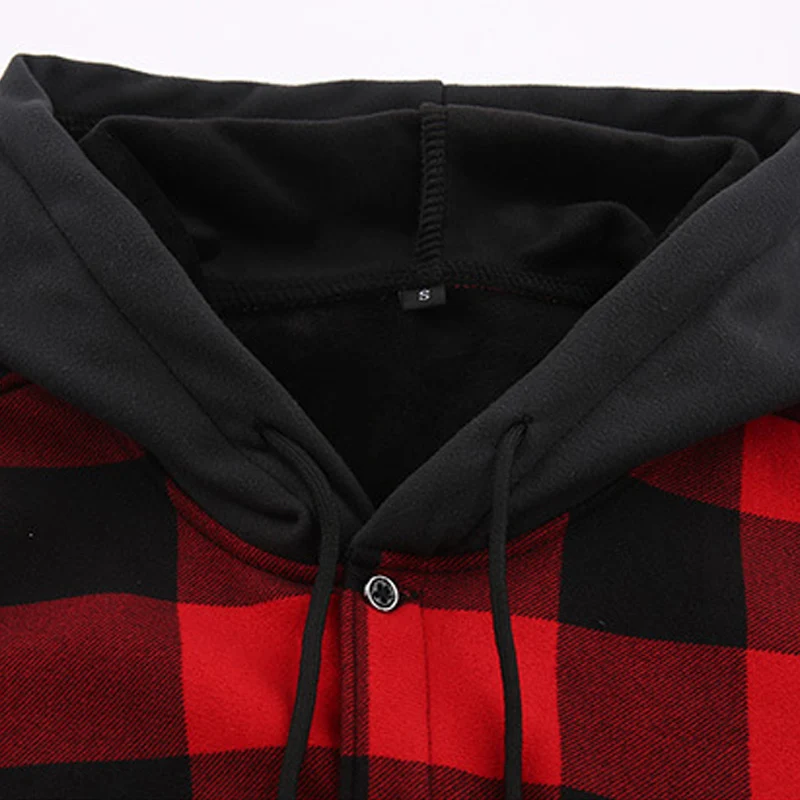 Men's Flannel Plaid Hooded Shirt - Warm and Comfortable Casual Fashion