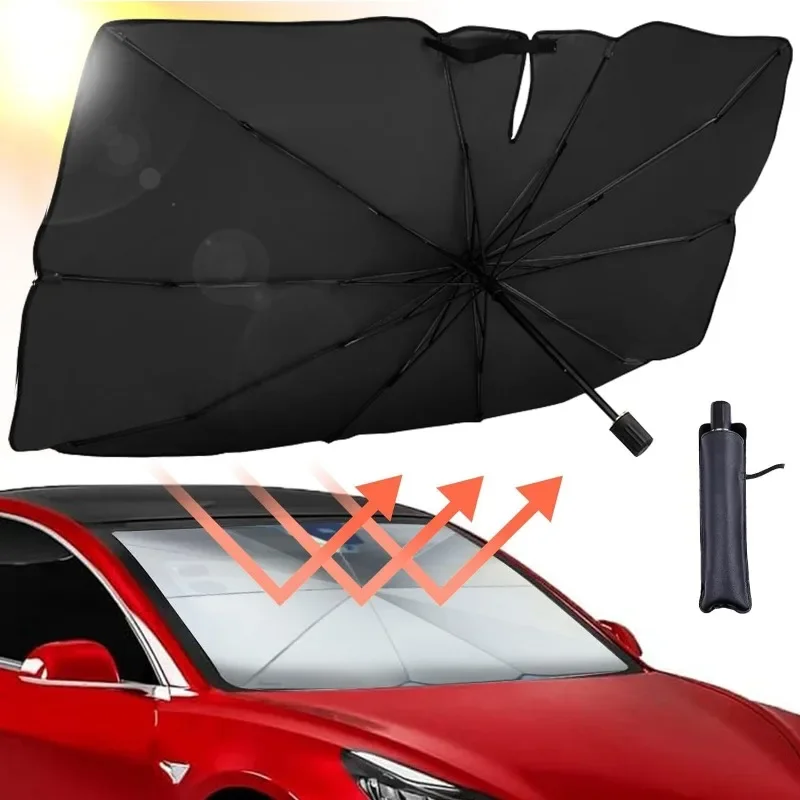 Collapsible Car Sunshade for Front Window UV Protection