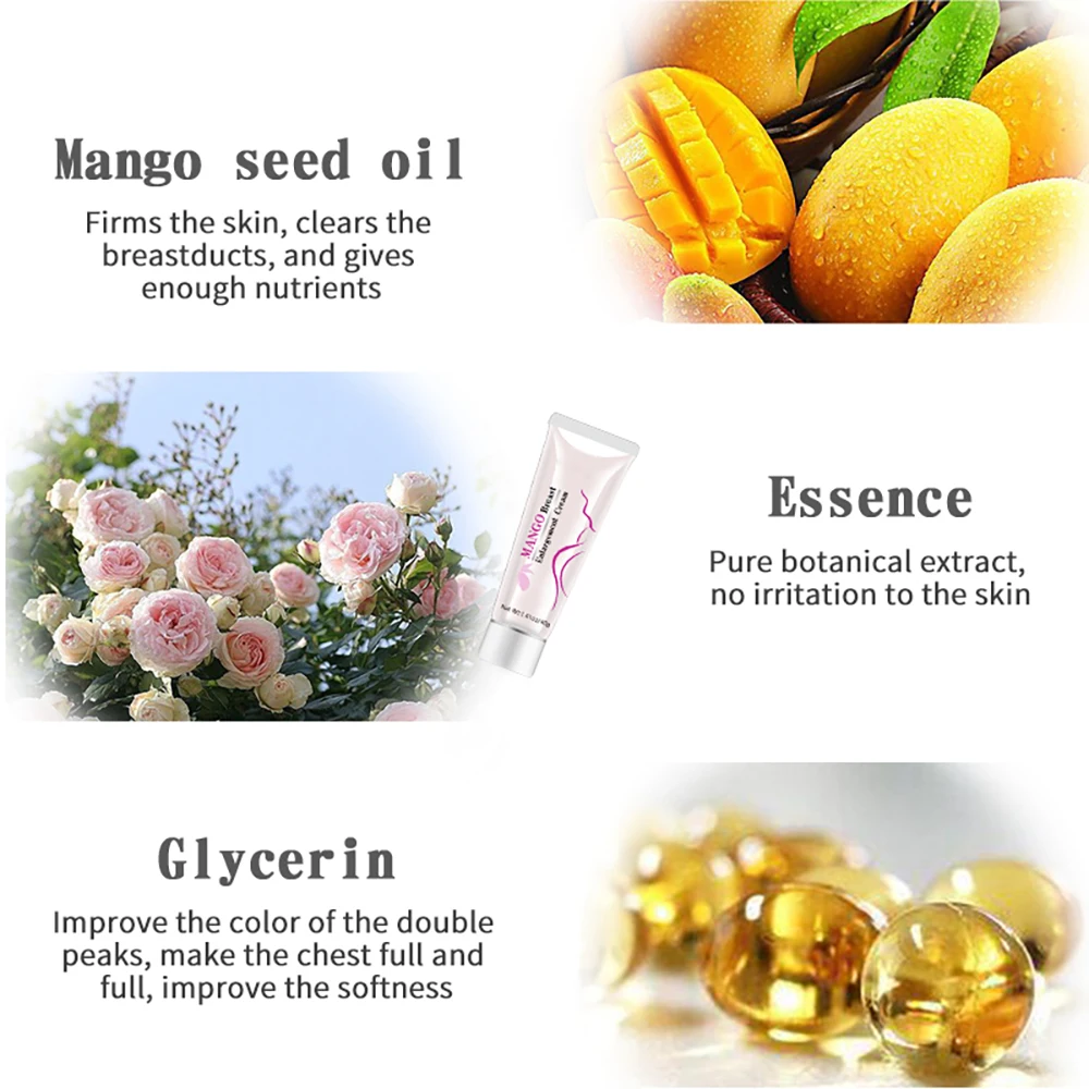 Breast Enlargement Cream Chest Enhancement Mild And Safe Promote Female Hormone Lifting Firming Massage Bigger Cup Up Size Bust