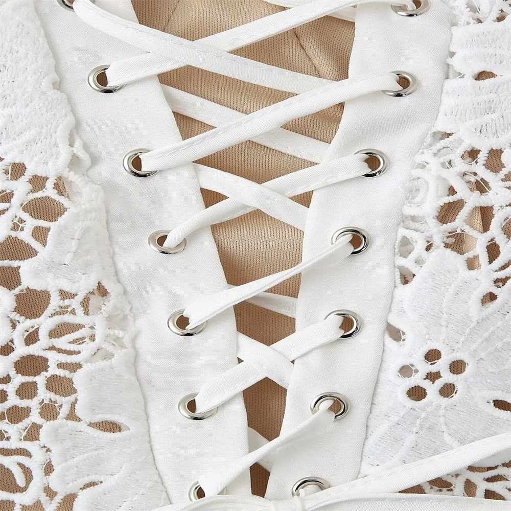 KADUWAKI Flower Pattern Lace Strap Long Slip Dress Summer Sexy Lace Splicing Back Strap Lace Up Slit Slim Fit Suspender Dresses 60 S704921ec246f45cb8d06916f10017089y