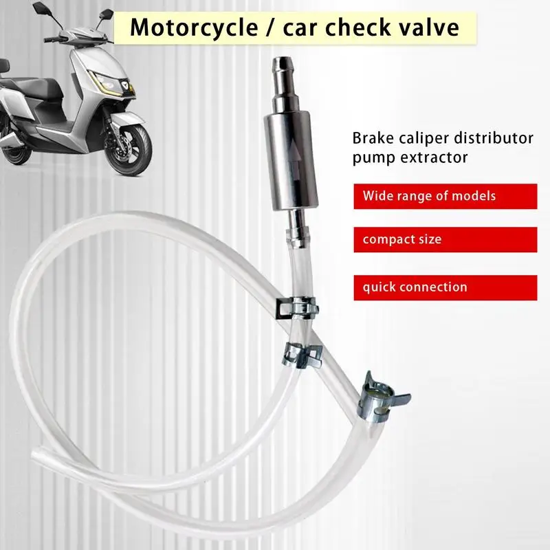 BrakeFluidBleederHoseWithOneWayNonReturnCheckValveAutoCar