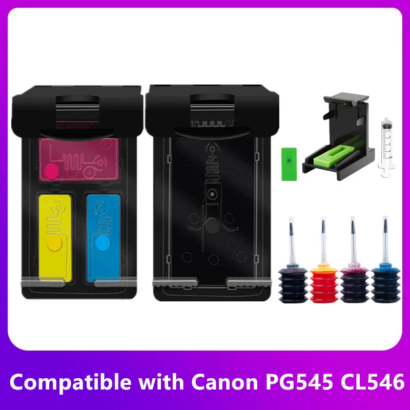 Compatibile 545Xl 546Xl 545 Xl 546 Xl Cartuccia Riutilizzabile Canon Pg545 Cl546 Pg-545 Per Pixma Mg3050 2550 2450 2550S 2950 Mx495