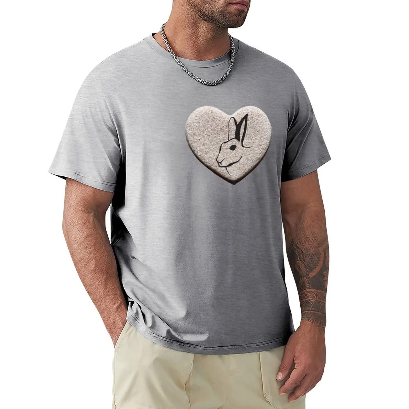 

Rabbit heart T-shirt sublime shirts graphic tees heavyweight t shirts for men