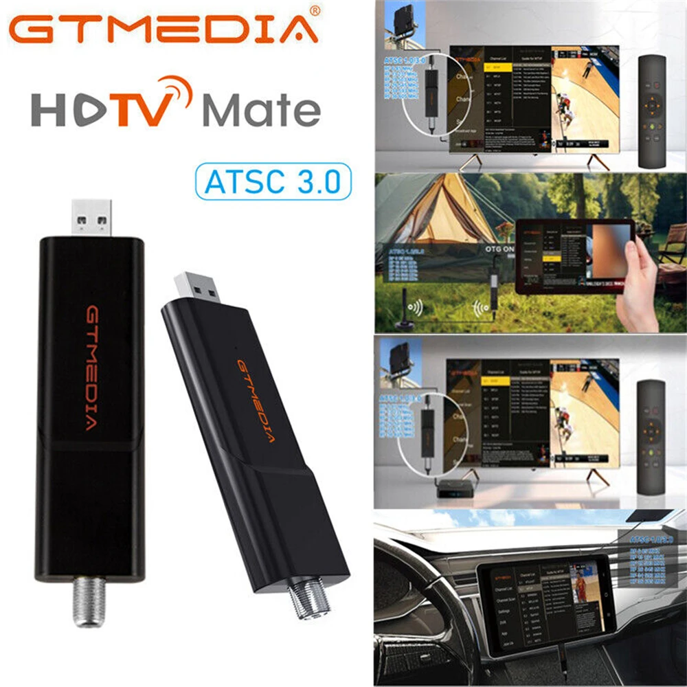 

GTMEDIA TV Stick USB 3.0 Tuner Stick Compatible With ATSC Support ATSC 3.0 TV Dongle for United States,South Korea,Brazil,Canada