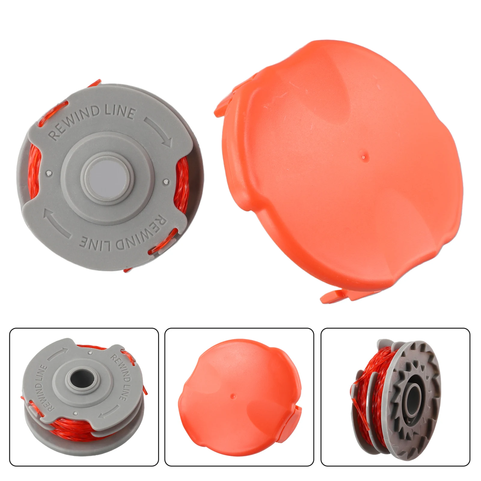 

Double Autofeed Spool & Line & Spool Cap Cover For Flymo Strimmers & Trimmers Garden String Trimmer Parts Spool Ling And Cap