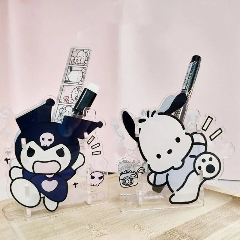 

Sanrio Kawaii Kuromi Anime Pen Container Cute Sweet Pochacco Cartoon Storage Bin Tabletop Decoration Lovely Gifts For Girls
