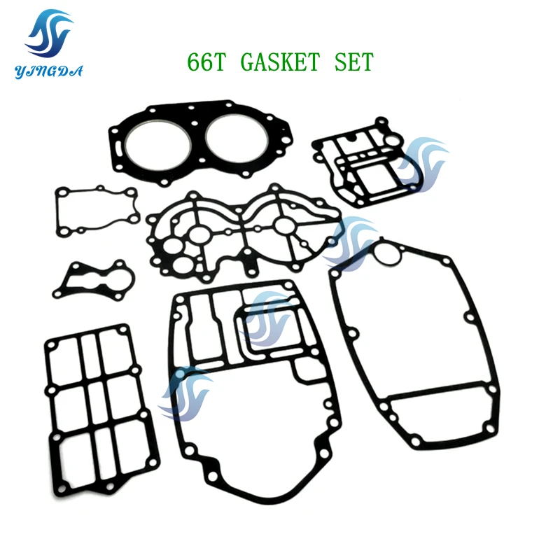 66T GASKET SET For Yamaha Head Cover Outboard Motor 2-Stroke 40HP ,63D-44316-00,66T-41133-A1,676-12414-A0 gasket crankcase cover 1 yamaha 36y 15451 00 00