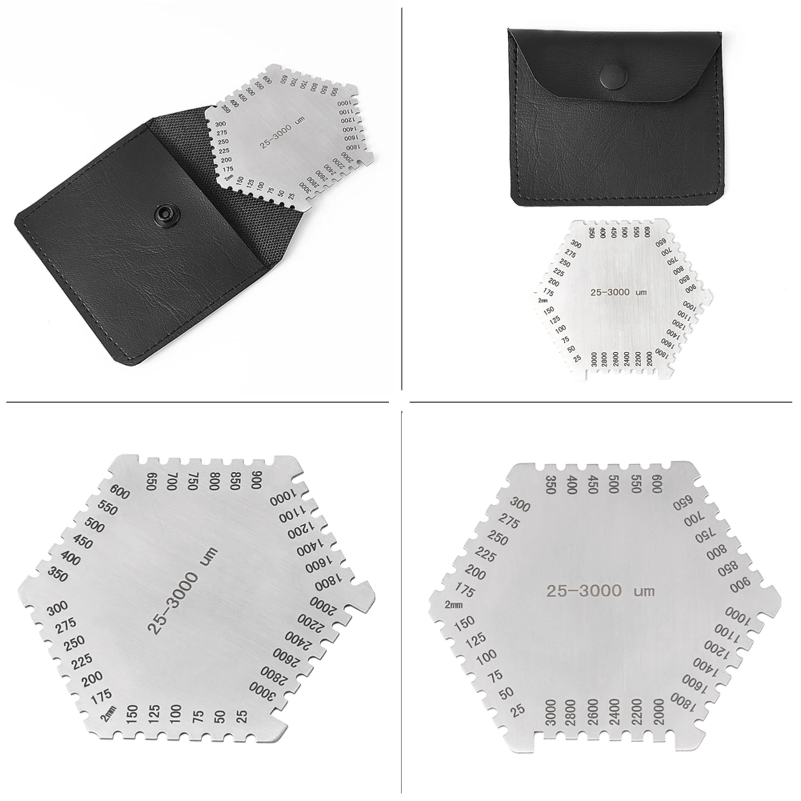 Comb Gauge Stainless Steel wet film Comb Wet Film Gauge High Precision Stainless Steel Wet Film 25-3000um Thickness Thickness Gauge Wet Film Thickness Gauge