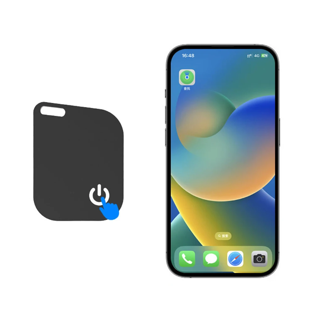 Wireless Charging Smart Tag Wallet Tracker IPX68 Waterproof Works For Apple Find My Wallet Anti-loss Card For Keys Suitcase Bag