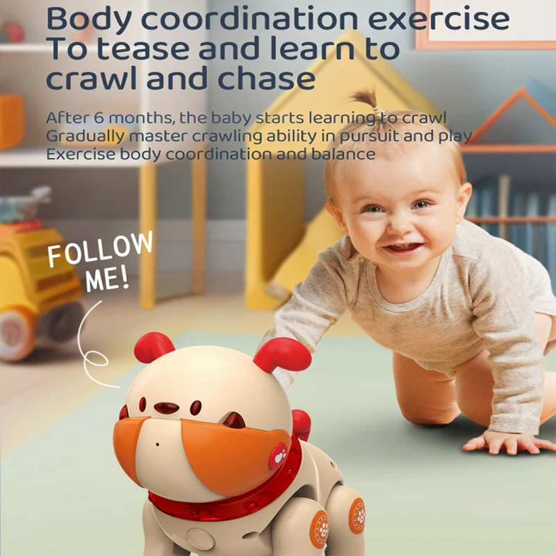 Intelligent Programmable Toy Rc Pet Kid Toys Interactive Voice and Touch Sensing Dancing Music Remote Control Cartoon Robot Dog 4