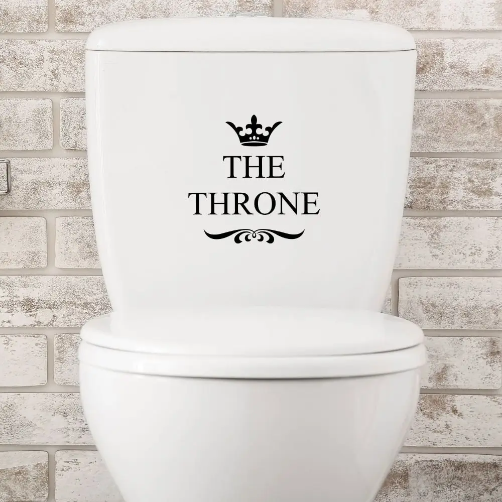 Crown Crown Toilet Sticker 3D Wc Sign Toilet Door Stickers Rimovibile Impermeabile Bagno Pittura Decorativa