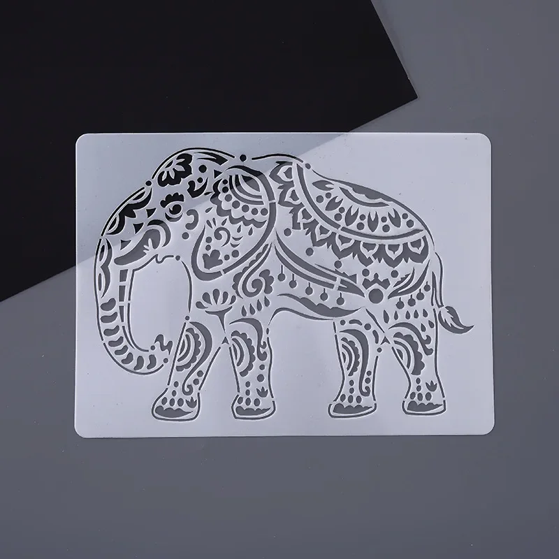 16-Piece Animal Stencil Set – Reusable PET Plastic, 5x5 Inch, For DIY & Crafts