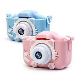 Appareil photo numérique HD 2022 P pour enfants, 20mp, avec chargeur USB, caméra de jeu intégrée, Protection antichoc en Silicone, 1080 