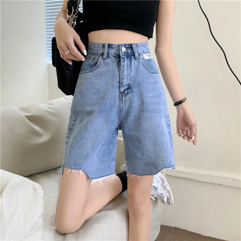 trendy clothes Women Summer Half Denim Shorts Y2K High Waist Blue Irregularity Jeans Shorts 2022 Casual Washed Short Pants Female Ropa Mujer african dresses