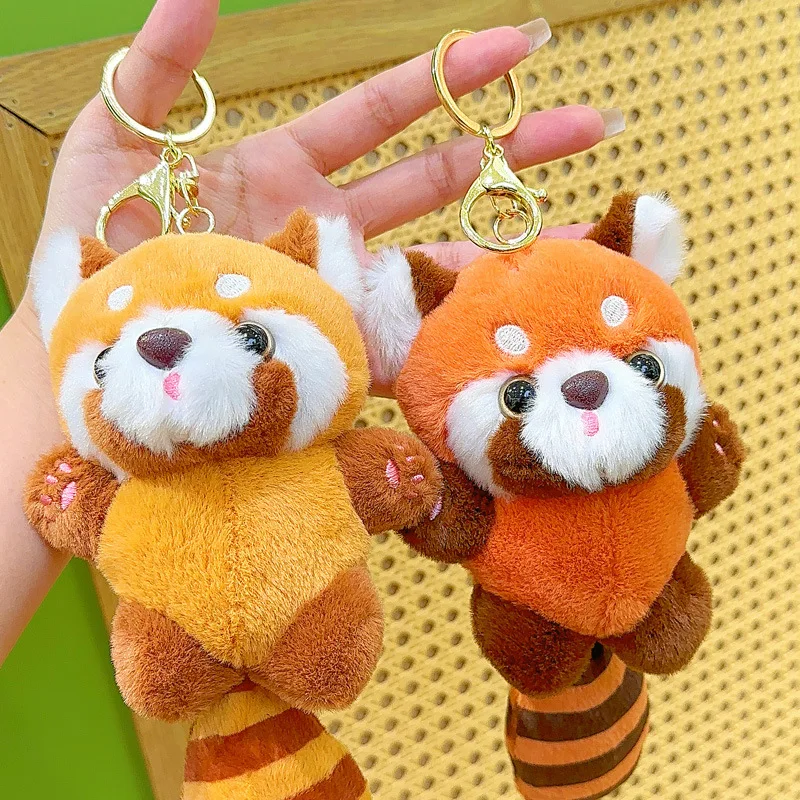 Kids Cute Raccoon Plush Doll Keychain Pendant Fun Zoo Peripheral Doll For Boy And Girl Birthday Gift