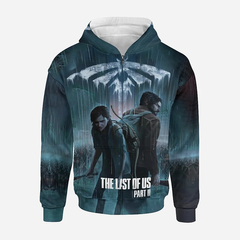 

The Last Of Us 2 Game 3D Printed Zip up Hoodie Unisex Streetwear Zipper Tops Casual Fashion Sweatshirt Men Women Children