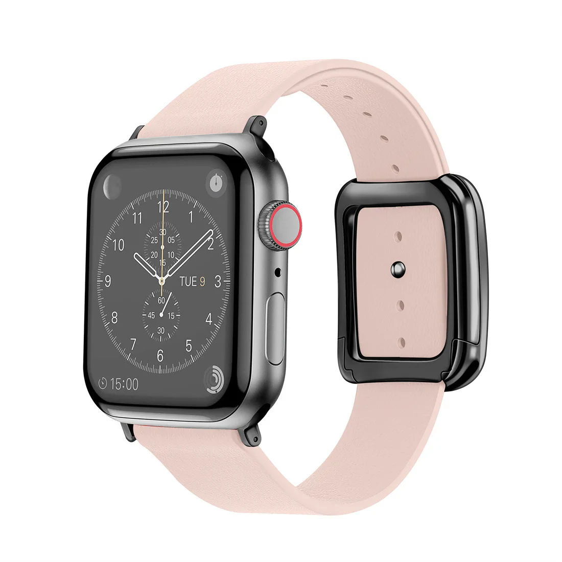 New Microfiber Steel Magnetic Buckle Magnetic Black Buckle Strap for Apple Watch 9 8 7 6 5 4 Modern Style Watch Strap for IWatch