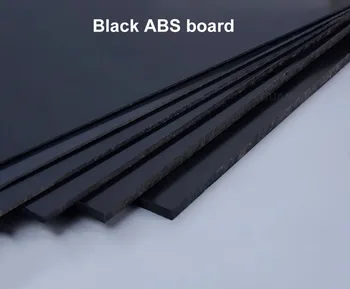 Materiale in fogli modello di cartone in plastica ABS nero per accessori per parti di modelli fai da te spessore 0.5/1/1.5/2/3mm