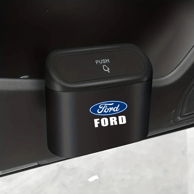 Portable Car Storage Box Car Trash Can Garbage Box Trash Bin For Ford Focus Mondeo Kuga Fiesta MK7 Escort Explorer Edge 2 4 MK2