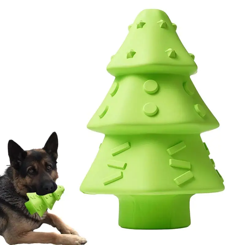 

Christmas Dog Chew Toy Squeaky Christmas Tree Teething Toys Reusable Interactive Christmas Tree Shape Dog Chew Toys For Medium