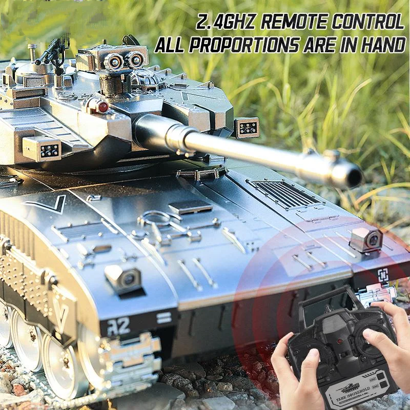 Grand char de guerre télécommandé RC pour garçons, voiture solitaire, modèle de camion militaire, radio de tir, cadeaux de Noël pour enfants, précieux, 1/18