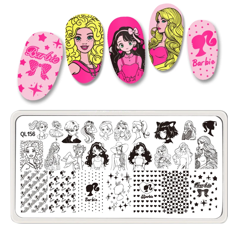Rose Flower Nail Art Stamping Template Image Plate Flore Nail stamp Manicure  Chain Bra Printable Art Practice Sexy Nail Designs 2