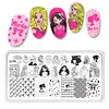 Rose Flower Nail Art Stamping Template Image Plate Flore Nail stamp Manicure  Chain Bra Printable Art Practice Sexy Nail Designs 2
