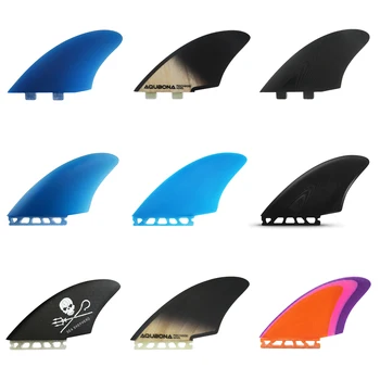 Pinna Laterale per Tavola da Surf in Fibra di Vetro Surf KEEL FIN K2, Set di 2 Pinne, Single Twin Tab, Vari Colori e Dimensioni, Accessorio