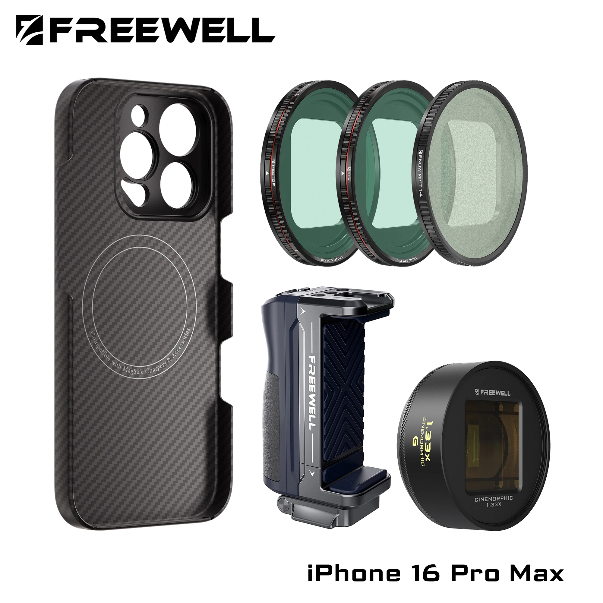 Freewell Filmmaker Photography Kit 17mm Mount Phone Case and 1.33x