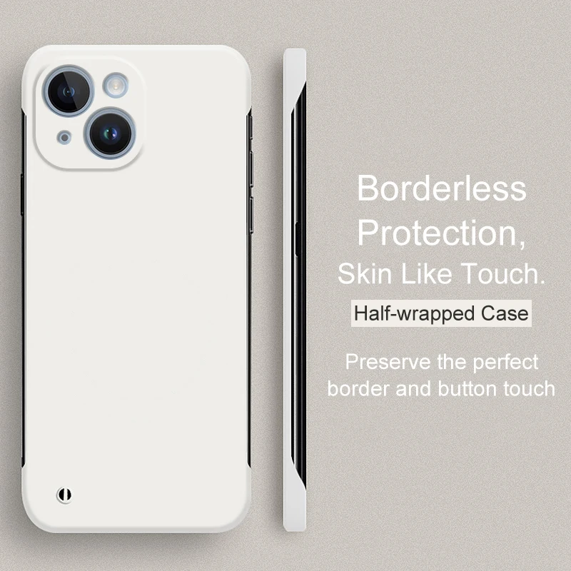 Coque rigide couleur bonbon sans bordure, étui arrière mat Ultra fin pour iPhone 15 14 Plus 13 12 Mini 11 Pro Xs Max X Xr Se 2_voghion.com