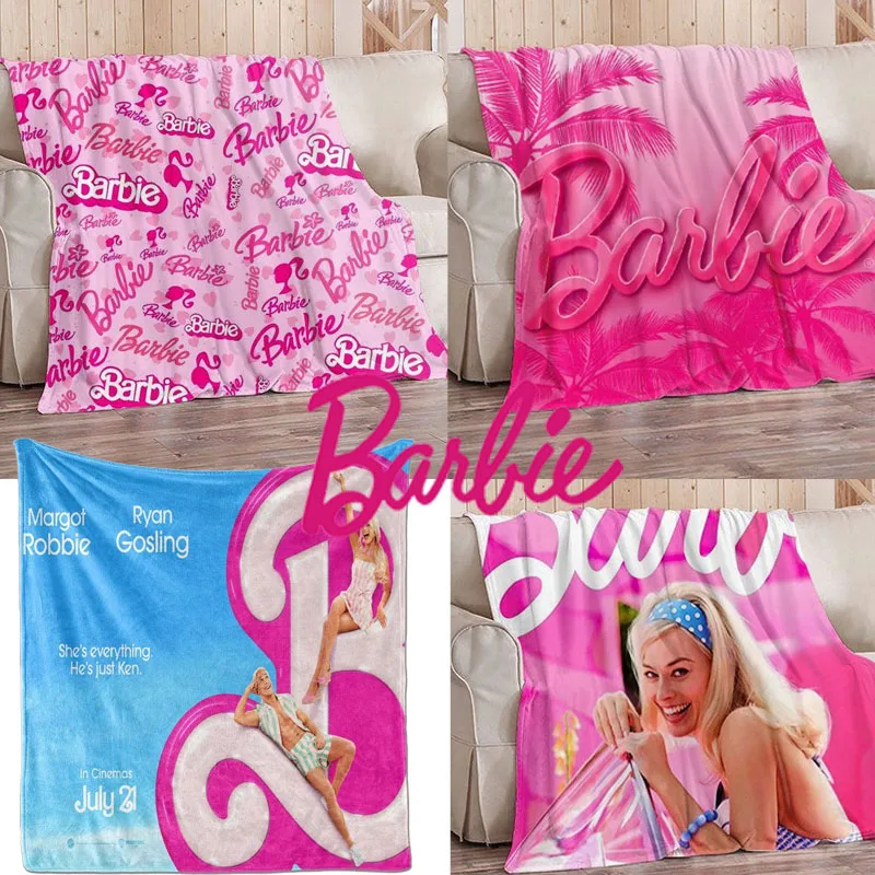 

Miniso Барби одеяло зимнее путешествие общежитие портативный студенческий диван плюшевая мягкая домашняя посуда Kawaii искусственный ковер праздничный подарок