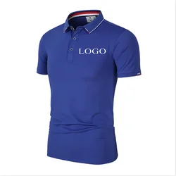 Your Own Design Brand Logo/Picture Personalized Custom Anywhere Men Women DIY Ice silk cotton embroidered polo shirt Fashion New