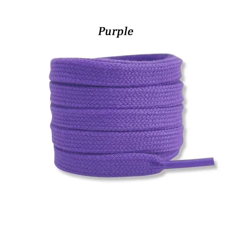 Vibrant Solid Color Cotton Shoelaces for All Ages - Variety of Lengths