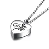 Print Photo Custom Name Memorial Keepsake Jewelry Stainlesss Steel Heart Pendant Chain Pet Urn Necklace Dog Cat Ashes Locket 6