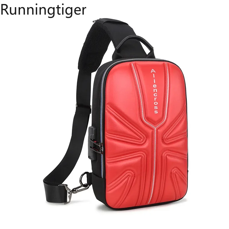 حقيبة كتف رجالية متعددة الوظائف مضادة للسرقة، بتصم...