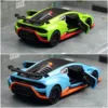 1/40 Lamborghini Huracan STO Super Racing Toy Car For Children CCA Diecast Metal Miniature Model Pull Back Collection Gift Boys 6
