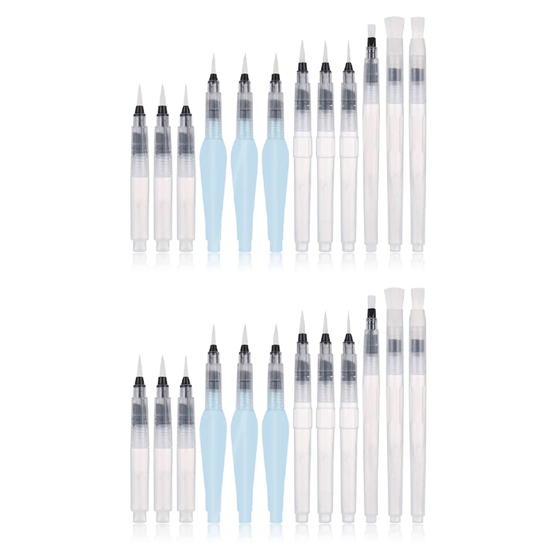 

Watercolour Brush Pens Set,24 Pack Water Brush Pens Refillable Aqua Paint Brushes Ink And Water Brush Pens Art Supplies