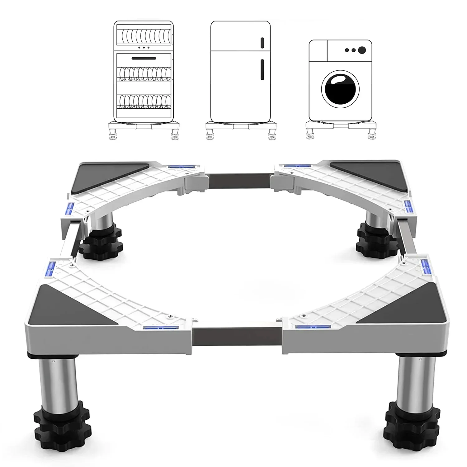 

Refrigerator Wheels Washing 350kg Dryer Machine Tube Adjustable With And Square Stand Base 43cm-57cm 4 Load