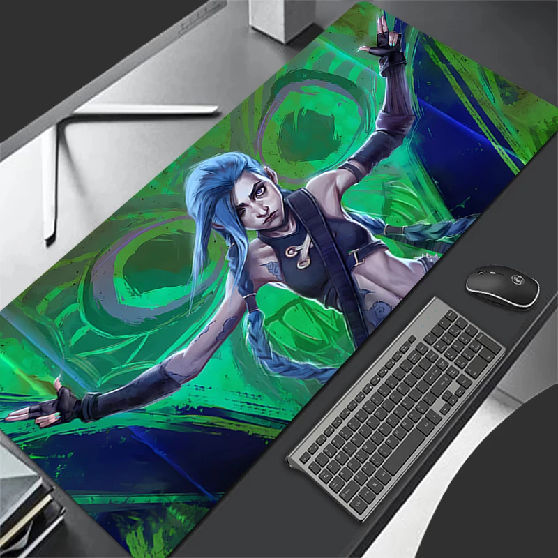 Jinx Mouse pad game player computer accessories table pad laptop keyboard pad PC carpet Anime Game League of Legends Mousepad XL 6