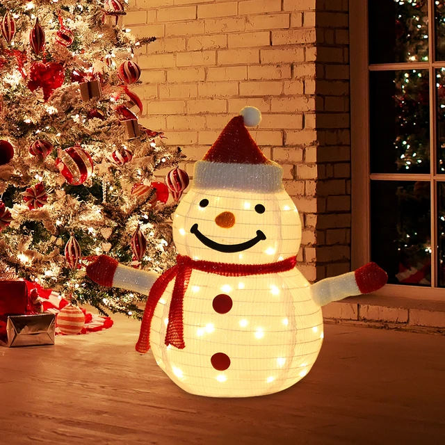snowman ランプ penguin 電気 Xmas 置物 christmas